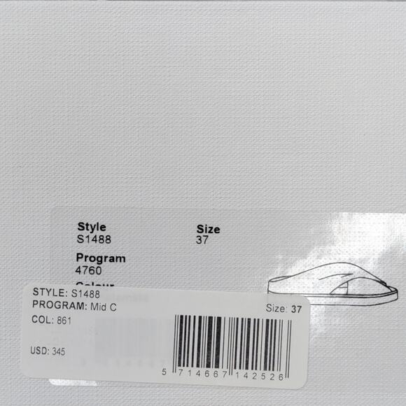 New leather Ganni Snakeskin slide sz 37 / 6.5 - Picture 9 of 11